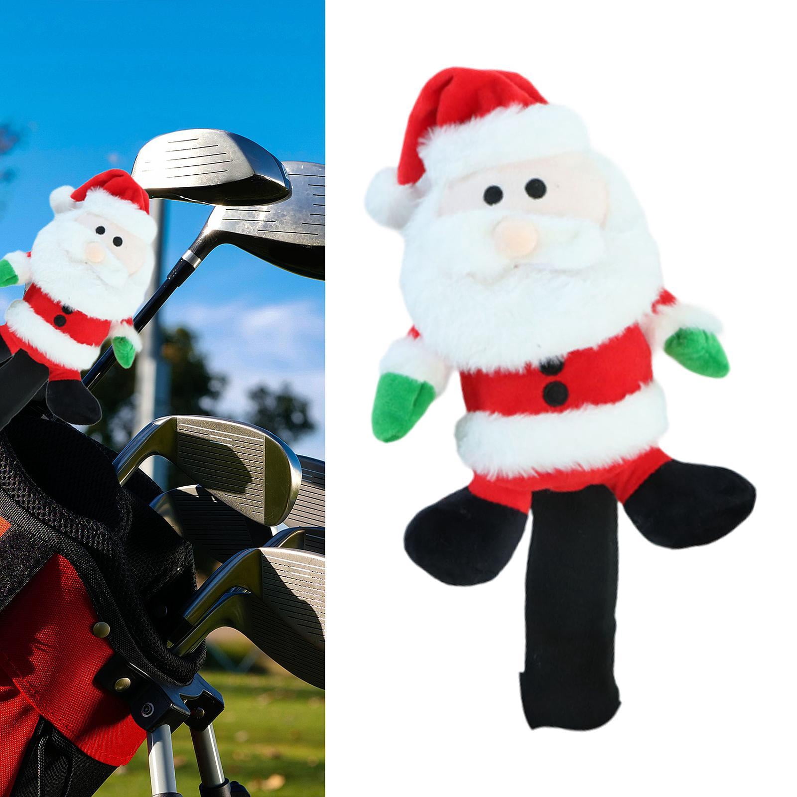 funtasica Golf Wood Driver Headcover Sleeve Lightweight Practical Anti Scratch Golf Cue Protect Case Novelty Golf Shaft Protector Guard Santa Claus
