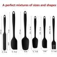 thumbnail image 3 of Cribun Silicone Spatulas, 6 PCS Set Kitchen Spatula Utensils, Heat Resistant Non Stick Silicone Kitchen Utensils, Kitchen Brushes (black), 3 of 8