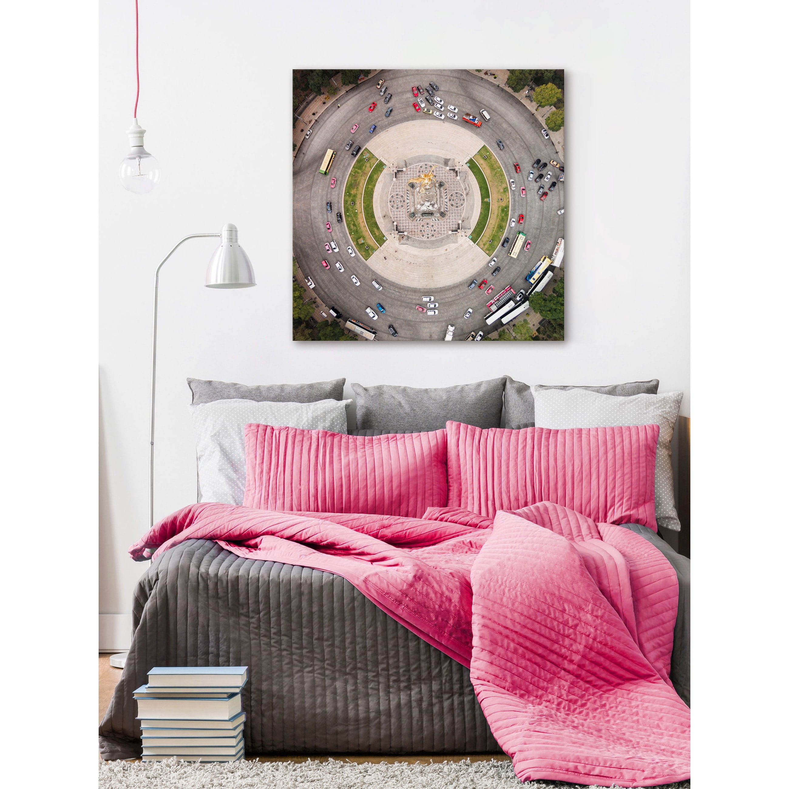 Marmont Hill "In and out Circle" by Karolis Janulis Painting Print on Wrapped Canvas