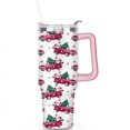 thumbnail image 2 of Christmas Vintage Car Santa Claus 40 Oz Tumbler with Handle Lid and Straw Stainless Steel Double Walled Vacuum Insulated Cup Merry Christmas Gifts Tumbler for Women Men Friends Outdoor Indoor, 2 of 6