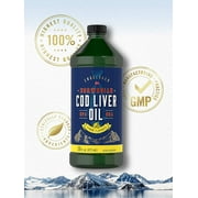 Cod Liver Oil Liquid | 48 fl oz (16 fl oz x 3 Bottles) | Lemon Flavor | by Carlyle