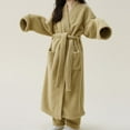 thumbnail image 2 of Kaemgyyd Women Robe Fleece Plush Soft Lightweight Loungewear Fuzzy Cozy Warm Bathrobe with Pockets for Shower Spa, 2 of 4