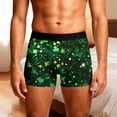 thumbnail image 4 of Telankuip St. Patrick's Day Printed Boxer Briefs for Men Soft Comfortable Stretch Casual Stylish Underwear Shorts Lightweight Breathable Holiday Boxers 9-Green XL, 4 of 4