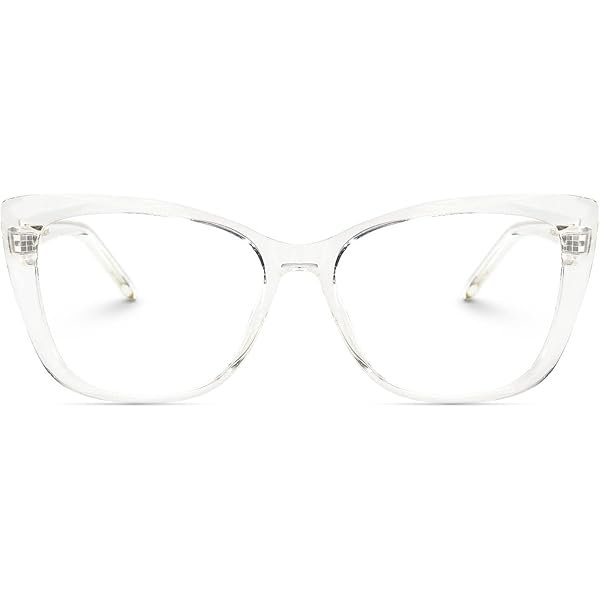 wonima44 VOOGLAM Crystal Cat Eye Blue Light Blocking Eyeglasses for Women Anti UV Eyestrain Eyewear Raquel
