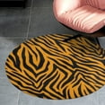 thumbnail image 4 of Animal Zebra Print Round Area Rugs for Bedroom Living Room, 2FT Soft Comfy Indoor Circle Carpets, Carpet Home Decor Floor Mat, 4 of 6