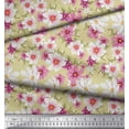 thumbnail image 2 of Soimoi Modal Satin Fabric Cosmos Floral Print Sewing Fabric Yard 42 Inch Wide, 2 of 3