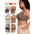 thumbnail image 5 of PoseFree Wireless Bras for Women Full Coverage Comfort Seamless No Underwire Bras Coffee L, 5 of 8