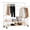 White, variant on SUSUZI Heavy Duty Double Rod Clothes Rack with Wheels, Rolling Garment Rack with 2 Storage Shelves & 6 Hooks, 180LBS Metal Clothing Rack for Bedroom, Closet & Laundry Room, White