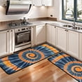 thumbnail image 3 of Kitchen Rugs Sets Of 2,Orange Blue Tie Dye Mandala Pattern Anti Fatigue Kitchen Mat Rugs Non Slip Washable,Decorative Kitchen Floor Mats for Kitchen,Sink,Laundry,17"x47"+17"x47", 3 of 5