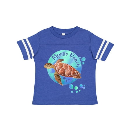 

Inktastic Myrtle Beach Sea Turtle and Bubbles Gift Toddler Boy or Toddler Girl T-Shirt