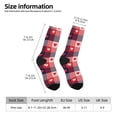 thumbnail image 2 of Rocae Heart Plaid for Adult Socks Casual Athletic Stretchy Loose Socks for Women Men Non-Slip Middle Tube Socks, 2 of 6