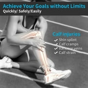 Calf Brace, Calf Compression Sleeve Increases Circulation, Reduces Muscle Swelling, Calf Compression Brace Shin Splint Sleeve Support Lower Leg Wrap Muscle Fits Leg Injury Strain Tear for Men Women