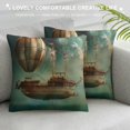 thumbnail image 3 of Autua Steampunk Fantasy Art Graphic Decorative Cushion Pillow Cover for Home Couch Living Room Sofa Square Pillowcase 1PC 12x12in, 3 of 5