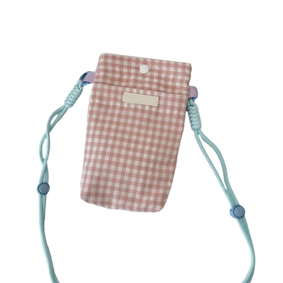Roomy Cell Phones Purse Wallet Canvas Crossbody Purse Bags with Adjustable Shoulder Strap For Women Plaids Shoulder Bag