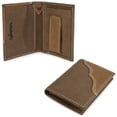 thumbnail image 3 of Wrangler Men's Western Slim RFID Blocking Genuine Leather Bifold Wallet, Brown, 3 of 8