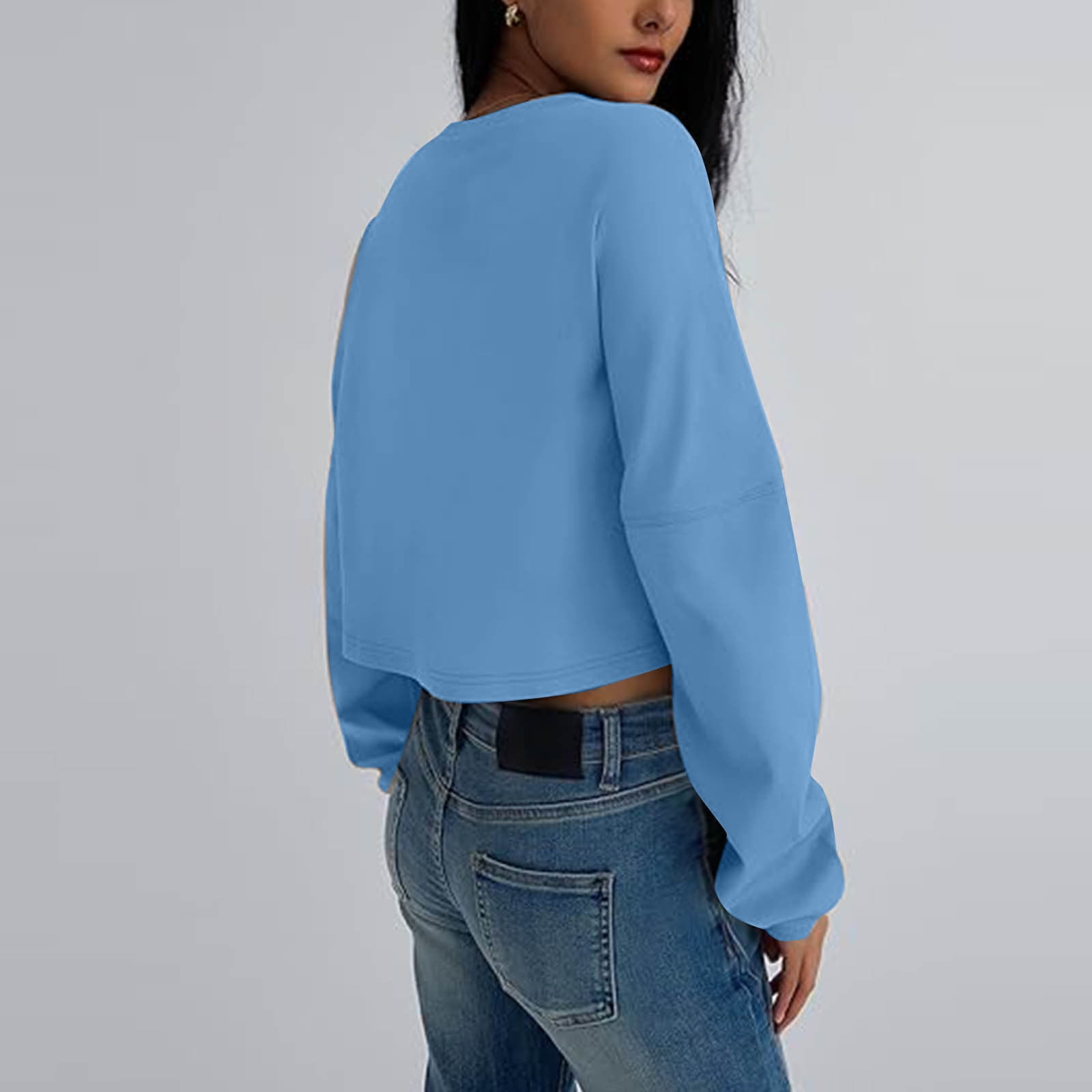 SEA 2024 LIGHT SWEAT CROP TOPS ショートスウェット Zeagoo Womens 2024 Fall Crewneck Cropped Sweater – ZEAGOO