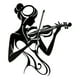 thumbnail image 3 of Silueta femenina de violinista, arte para colgar en la pared, artístico, decorativo, multifuncional, 26 x 30 cm, para salón, elegante, resistente,, 3 of 8