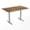 Natural/Silver Base, variant on Flash Furniture 48" x 30" Tabletop, Gray Faux Concrete, Seamless Surface Technology, 5x22 Silver Table Height T-Bases, Moisture, Scratch, Heat, UV Resistant