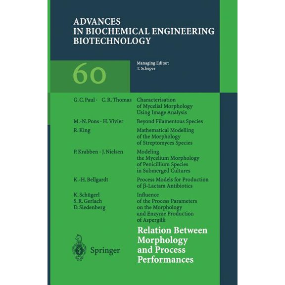 Advances in Biochemical Engineering &amp Relation Between Morphology and Process Performances, Book 60, (Paperback)