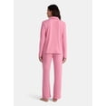 thumbnail image 2 of Lissome Women’s Soft Double Brushed Waffle Knit Notch Collar Long Sleeve Pajama Set , Sizes S-3X, 2 of 4