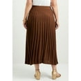 thumbnail image 2 of June + Vie Women's Plus Size Pleated Midi Skirt, 2 of 3