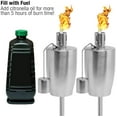 thumbnail image 6 of Sorbus 2-Pack Stainless Steel Torches - 5 ft. Long Garden Patio Décor  (Silver - Barrel), 6 of 9