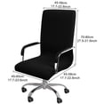 thumbnail image 4 of PiccoCasa Stretch Jacquard Office Chair Cover Armchair Protector, Medium, Black, 4 of 6