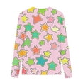 thumbnail image 7 of Girl's Star Print Crewneck T Shirts Long Sleeve Fall Tops Pink 7 Years, 7 of 7