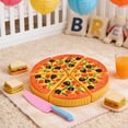thumbnail image 6 of Imitation Pizza Bread Cutting Toy, Yellow Plastic Pizza Cake Toy, 6.6 Inch Kids Kitchen Cooking Puzzle, Play House Pretend Food and Educational Cutting Toy, 6 of 6