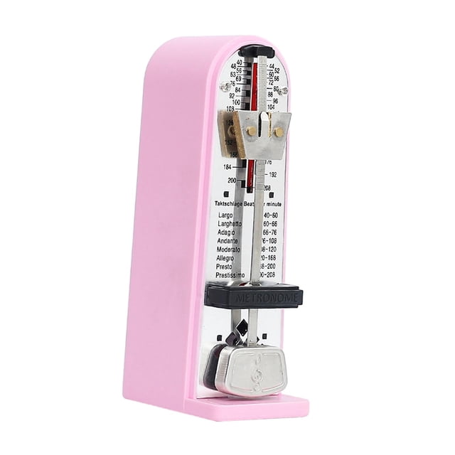 Metrónomo mecánico de sonido fuerte, metrónomo Universal práctico de alta precisión para violín, ukelele, violonchelo, instrumento de saxofón Rosa Hugo Metrónomo mecánico