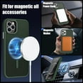 thumbnail image 3 of for iPhone 12 Pro Case, Phone Case iPhone 12 Pro Magnetic Case [Compatible with MagSafe] Translucent Matte Back Slim Shockproof Military-Grade Protection Anti-Fingerprint Cover, Dark Green, 3 of 13