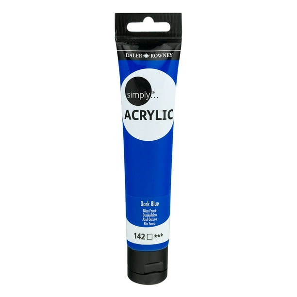 DalerRowney Simply Acrylic Paint Tube, 75 ml / 2.5 Fl. Oz., Dark Blue
