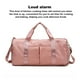 thumbnail image 5 of Qarigey Bolsa de gimnasio de gran capacidad, bolsa de almacenamiento de Fitness, bolsa de equipaje de viaje impermeable portátil, accesorios de soporte Envolturas para manijas de equipaje Rosa, 5 of 6