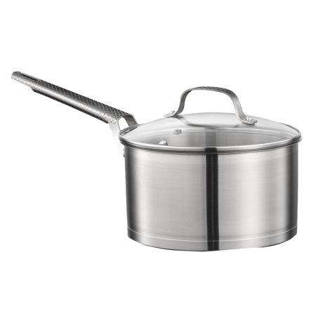 THE ROCK by Starfrit 034822-002-0000 2.5-Qt. Stainless Steel Saucepan with Lid