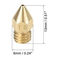 thumbnail image 2 of Boquilla de impresora 3D de 1 mm, compatible con cabezal de extrusión MK8, para filamento de 1.75 mm, 5 piezas, 2 of 4