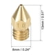 thumbnail image 2 of Boquilla de impresora 3D de 1 mm, compatible con cabezal de extrusión MK8, para filamento de 1.75 mm, 5 piezas, 2 of 4