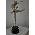 thumbnail image 3 of Nifao Ballerina Bronze Statue in Silver Finish – Home Office Decor Sculpture, 14"L x 15"W x 28"H, 3 of 11