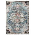 thumbnail image 2 of Abani Azure Collection Teal Black 6' x 9' Hexagon Medallion Vintage Rug, 2 of 5