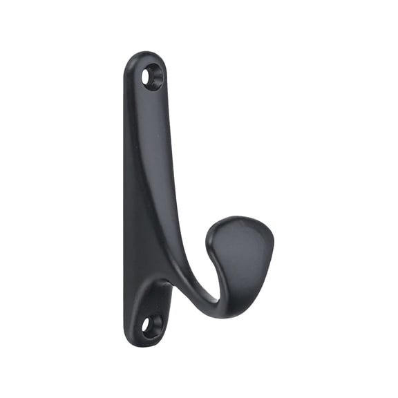 Wall Mount Towel Hooks, Brushed Nickel Metal Hangers, 3.4x1.8 Inch Heavy-Duty Hooks, Multifunctional Holders for Towels, Robe, Loofah in Kitchen and Bathroom,Black