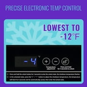 DEMULLER 4.0 Cu.ft Deep Freezer Top Open Door Compact Freezer with 2 Removable Storage Baskets Black
