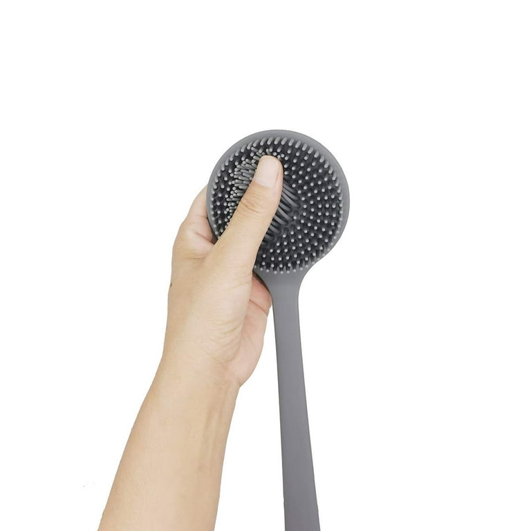 MainBasics Back Scrubber Shower Brush Long Handle Back Brush Dual-Sided  Body Brush with Exfoliating and Soft Bristles (Ultramarine, Plastic)