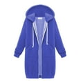thumbnail image 3 of Women's And Winter Thick Plus Hoodie Women Loose Fashion Top With Hooded Large Size Coat Ladies plus Jackets Women's Wool Coat plus Size Trench Coat Belted Wool Coats for Women Jacket for plus Size, 3 of 3