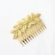 thumbnail image 5 of Banquete de boda Nupcial Baile de graduación Hojas de oro Tiara Lámina Fascinador Pasadores de peine para el cabello Soledad Joyería del pelo, 5 of 10