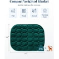 thumbnail image 4 of MaxxMarket Weighted Lap Blanket for Adults, Crystal Velvet Weighted Lap Pad, Small Weighted Blanket 7 lbs, Cozy Mini Heavy Travel Blankets, Portable & Breathable 24"x29" (Green, 24"x29"-7 lbs), 4 of 7