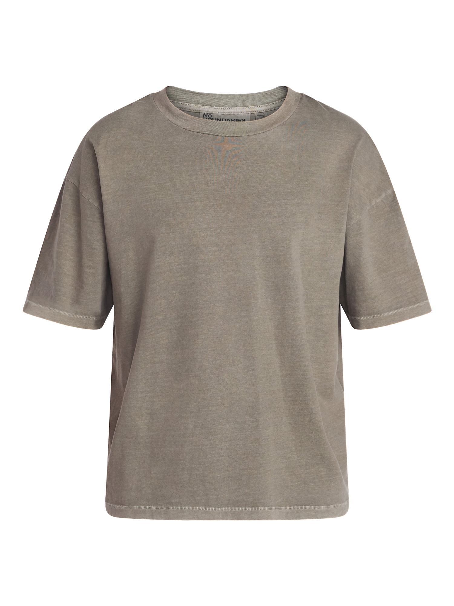 No Boundaries Men's Oversized Boxy Tee with Short Sleeves, XS-4XLT