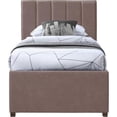thumbnail image 3 of Meridian Furniture Hudson Brun Cuir Végane Lit Gigogne Simple, 3 of 10