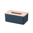 thumbnail image 1 of Tapa De Madera Caja De Pañuelos Con Estilo Simple Caja De Almacenamiento De Pañuelos De Gran Capacidad Dispensador De Servilletas Para El Hogar Sweethay HA024901-01, 1 of 7