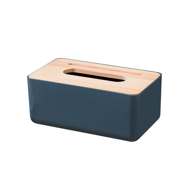 Tapa De Madera Caja De Pañuelos Con Estilo Simple Caja De Almacenamiento De Pañuelos De Gran Capacidad Dispensador De Servilletas Para El Hogar Noticed HA024901-01