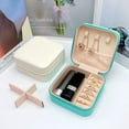 thumbnail image 5 of Portable Jewelry Box Jewelry Organizer Display Travel Jewelry Case Boxes Jewelry Leather Storage Zipper Jewelers Jewelry Box 15 10x10x5cm, 5 of 5