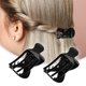 thumbnail image 2 of 2 pinzas de plástico para el cabello, pinzas para el cabello, pasadores para el cabello para mujeres, negro brillante, 3.39''x1.89''x0.91'', 2 of 7